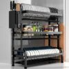 3 Tier Dish Racks for Kitchen Counter, Dish Drainer Rack Stainless Steel