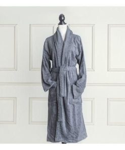Egyptian Cotton Bathrobe Long Shawl Collar Plush Robe-unisex