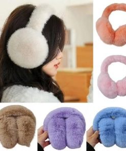 Foldable Ear Muffs Women Winter Fluffy Earmuffs Warm Girls Ear Warmer Soft Outdoor Ear Cover