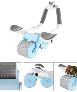 AB Abdominal Exercise Roller Wheel With Timer And Mat – Ultimate Core Workout Set Automatic Rebound With Elbow Support – Abs Exercise Equipment For Home Gym Fitness Men And Women