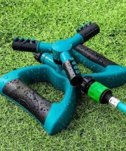 Automatic 3 Arms 360° Rotating Water Sprinkler,,.