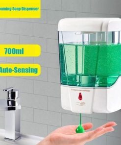 700ml Capacity Automatic Soap Dispenser Touchless Sensor Hand Sanitizer Detergent Dispenser Wall Mounted For Bathroom Kitchen Soap Dispenser Soap Pump Soap Holder Soap Dispenser