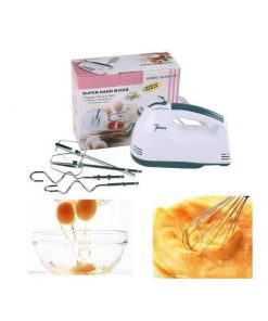 Scarlet 7-Speed Hand Mixer - White, Ergonomic Design, 5x10x8"