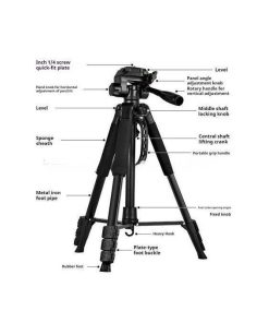 3366 Universal Lightweight Tripod with Mobile Phone Holder Mount