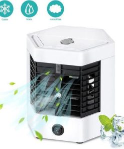 Portable Mini Air Conditioner Fan Personal Evaporative Small USB Desktop Air Cooling Cooler Fan Mini Air Conditioner Conditioning Fan Portable Low Noise