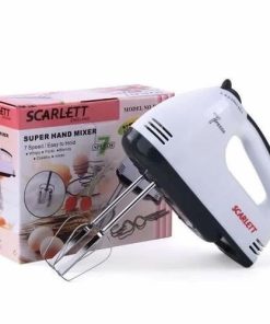 Scarlet Speed Cake And Stainless Steel Beaters Hand Mixer