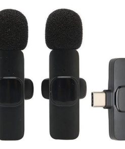 Lapel Wireless Lavalier Microphone for Type-C Phone, Plug-Play Wireless Mic USB-C Android Phone Video Recording, Interview, Vlog, Auto Sync and Noise Reduction